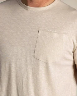 NZA New Zealand Auckland Ecru T-shirt met borstzakje