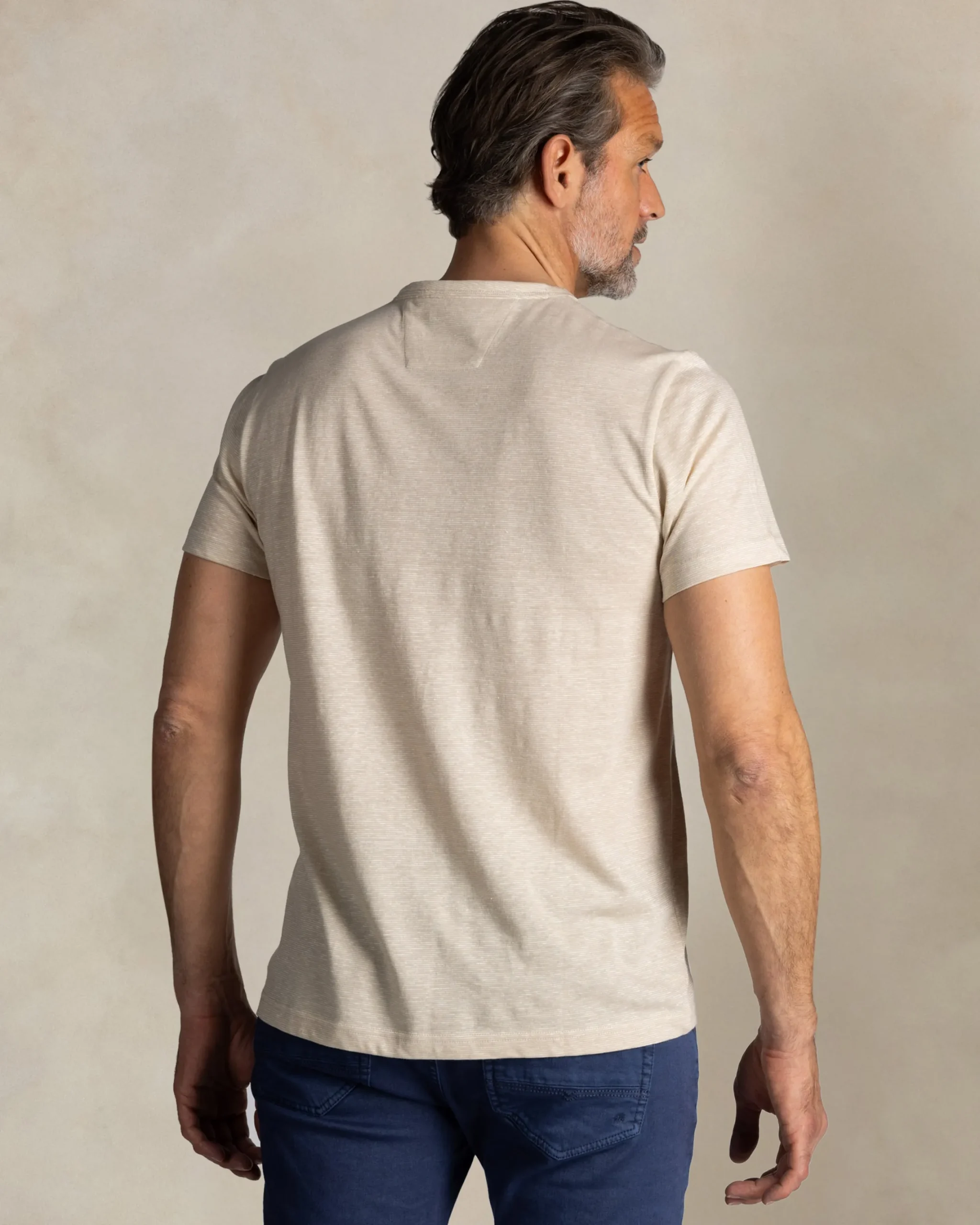 NZA New Zealand Auckland Ecru T-shirt met borstzakje