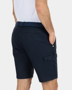 NZA New Zealand Auckland Effen cargo shorts met linnen -