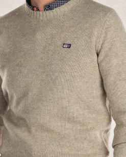 NZA New Zealand Auckland Effen gebreide trui met ronde hals -