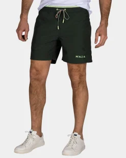 NZA New Zealand Auckland Effen groene zwembroek met groene details