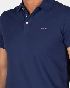 NZA New Zealand Auckland Effen katoenen blauwe polo