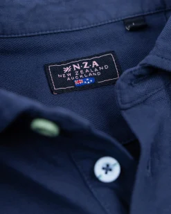 NZA New Zealand Auckland Effen katoenen blauwe polo