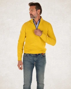 NZA New Zealand Auckland Effen katoenen sweater met halve rits