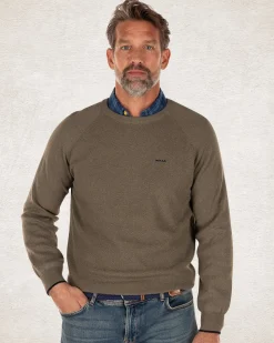 NZA New Zealand Auckland Effen katoenen trui met ronde hals -