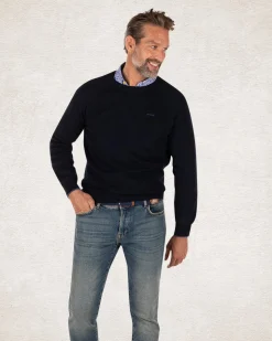 NZA New Zealand Auckland Effen katoenen trui met ronde hals