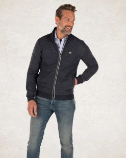 NZA New Zealand Auckland Effen katoenen vest met stretch Blauw