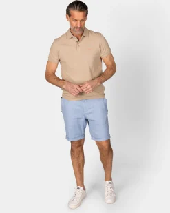 NZA New Zealand Auckland Effen katoenen zandkleurige polo