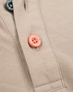 NZA New Zealand Auckland Effen katoenen zandkleurige polo