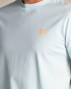 NZA New Zealand Auckland Effen lichtblauw katoenen t-shirt met ronde hals