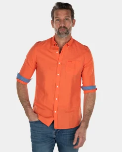 NZA New Zealand Auckland Effen linnen overhemd -