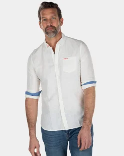 NZA New Zealand Auckland Effen linnen overhemd -