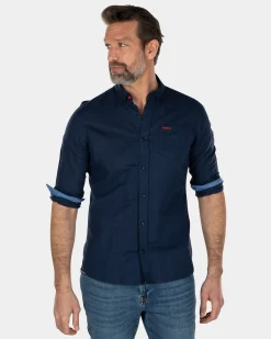 NZA New Zealand Auckland Effen linnen overhemd -