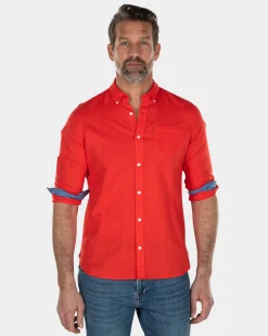 NZA New Zealand Auckland Effen linnen overhemd -