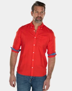 NZA New Zealand Auckland Effen linnen overhemd -