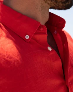 NZA New Zealand Auckland Effen linnen overhemd -