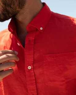 NZA New Zealand Auckland Effen linnen overhemd -