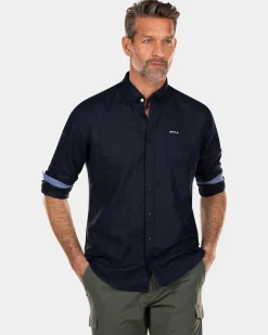 NZA New Zealand Auckland Effen linnen overhemd -