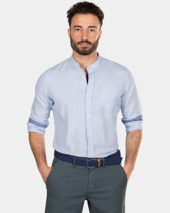 NZA New Zealand Auckland Effen overhemd zonder kraag -