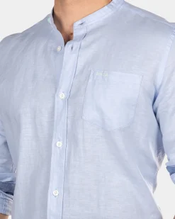 NZA New Zealand Auckland Effen overhemd zonder kraag -