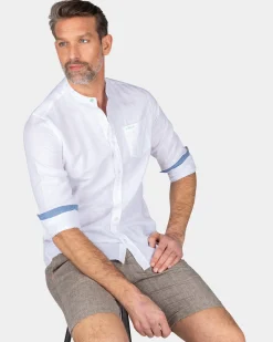 NZA New Zealand Auckland Effen overhemd zonder kraag -