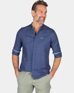 NZA New Zealand Auckland Effen overhemd zonder kraag -