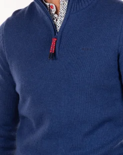 NZA New Zealand Auckland Effen pullover met halve rits -