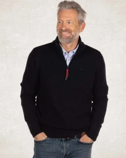 NZA New Zealand Auckland Effen pullover met halve rits -