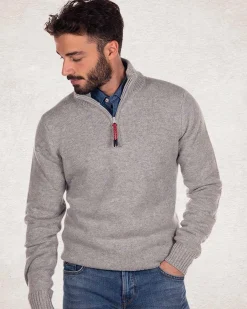 NZA New Zealand Auckland Effen pullover met halve rits -