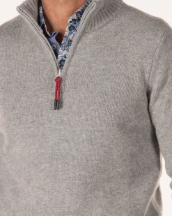 NZA New Zealand Auckland Effen pullover met halve rits -