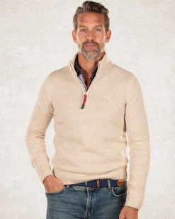 NZA New Zealand Auckland Effen pullover met halve rits -