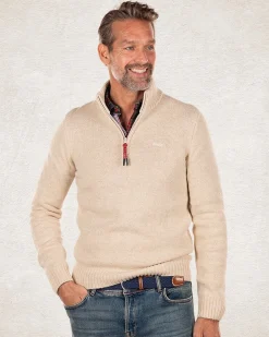 NZA New Zealand Auckland Effen pullover met halve rits -