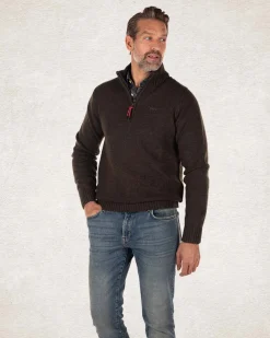 NZA New Zealand Auckland Effen pullover met halve rits -