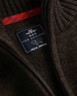 NZA New Zealand Auckland Effen pullover met halve rits -