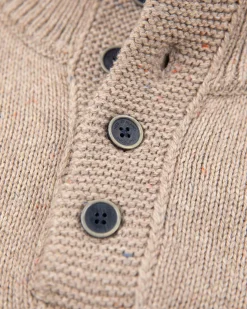 NZA New Zealand Auckland Effen trui met halve knoopssluiting -