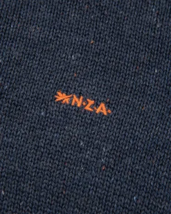 NZA New Zealand Auckland Effen trui met halve knoopssluiting -