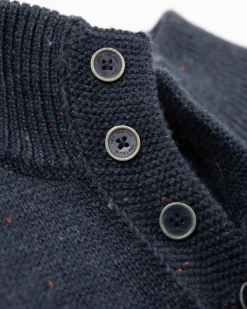 NZA New Zealand Auckland Effen trui met halve knoopssluiting -