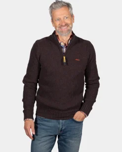 NZA New Zealand Auckland Effen trui met halve rits Dry -