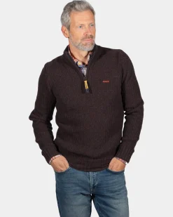 NZA New Zealand Auckland Effen trui met halve rits Dry -