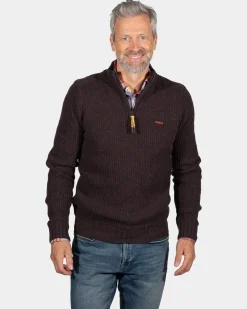 NZA New Zealand Auckland Effen trui met halve rits Dry -