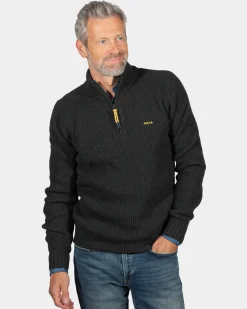 NZA New Zealand Auckland Effen trui met halve rits Dry -