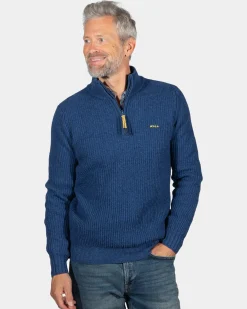 NZA New Zealand Auckland Effen trui met halve rits Dry -