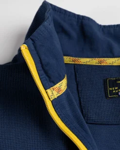 NZA New Zealand Auckland Effen trui met halve rits Arapohue -