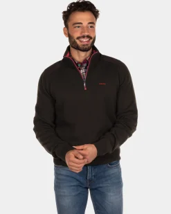 NZA New Zealand Auckland Effen trui met halve rits Oroua -