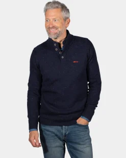 NZA New Zealand Auckland Effen trui met knopen Brownlee -