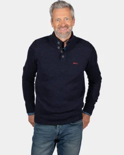 NZA New Zealand Auckland Effen trui met knopen Brownlee -