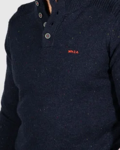 NZA New Zealand Auckland Effen trui met knopen Brownlee -