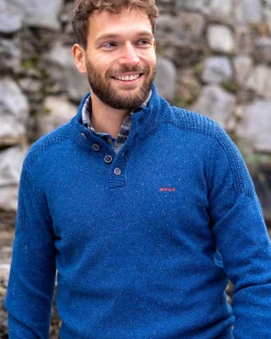 NZA New Zealand Auckland Effen trui met knopen Brownlee -