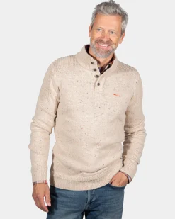 NZA New Zealand Auckland Effen trui met knopen Brownlee -