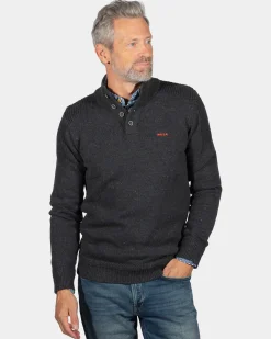 NZA New Zealand Auckland Effen trui met knopen Brownlee -